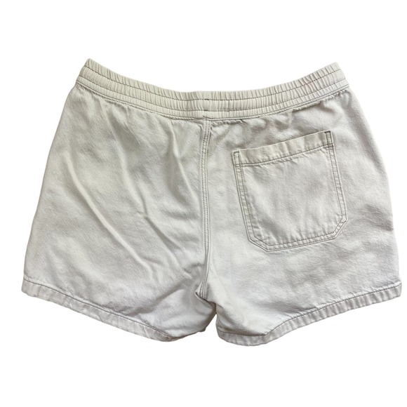 Zara Cotton Drawstring Shorts Cream Women’s Size Large - Picture 3 of 3